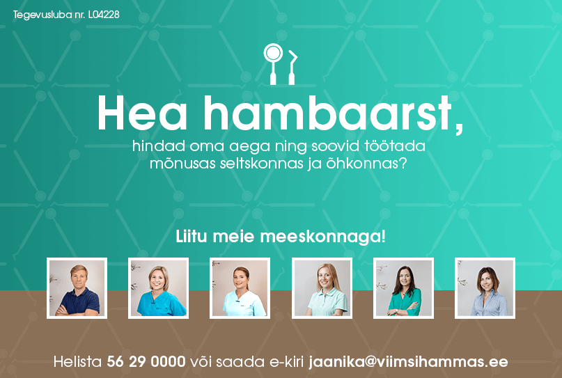viimsi hambakliinik hambaarst töökuulutus